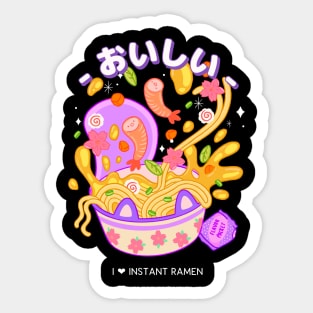 i love instant ramen noodles Sticker